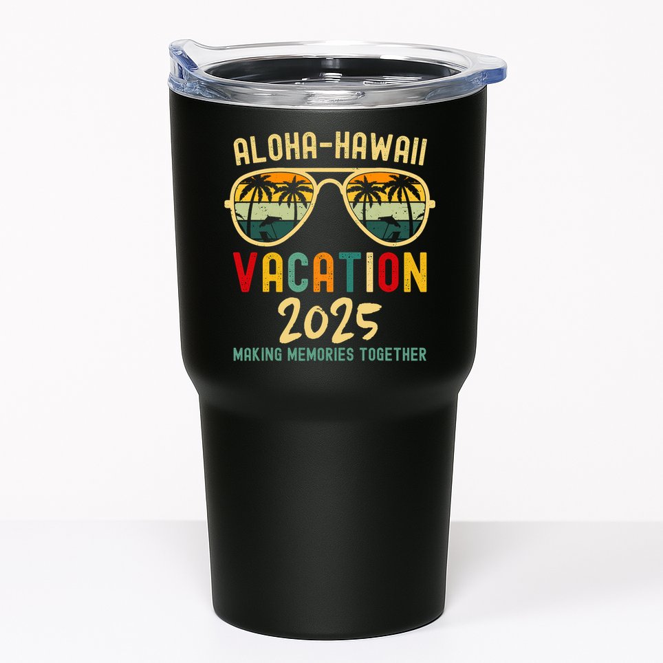 Family Vacation 2025 Aloha Hawaii Hawaiian Summer Matching Tumbler