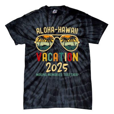 Family Vacation 2025 Aloha Hawaii Hawaiian Summer Matching Tie-Dye T-Shirt