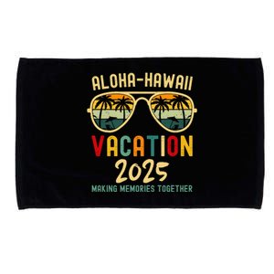 Family Vacation 2025 Aloha Hawaii Hawaiian Summer Matching Microfiber Hand Towel