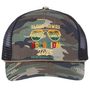 Family Vacation 2025 Aloha Hawaii Hawaiian Summer Matching Retro Rope Trucker Hat Cap