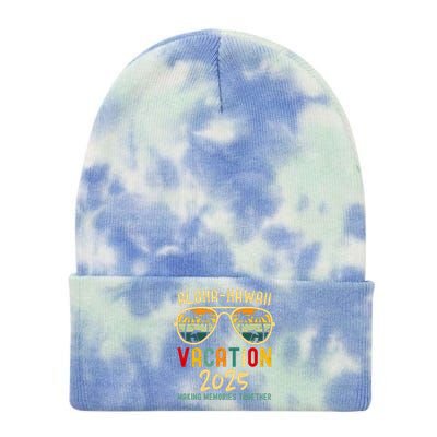 Family Vacation 2025 Aloha Hawaii Hawaiian Summer Matching Tie Dye 12in Knit Beanie