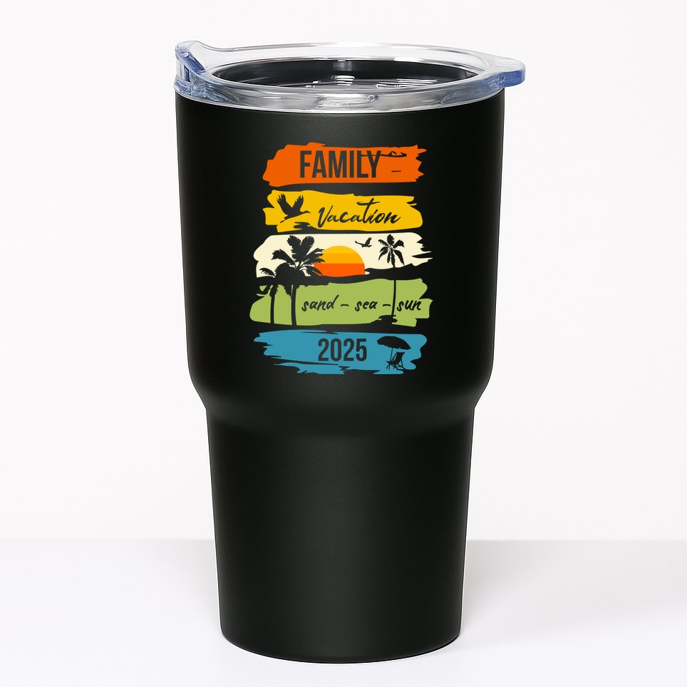 Family Vacation 2025 Sand Sea Sun Tumbler