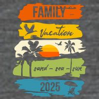 Family Vacation 2025 Sand Sea Sun Button