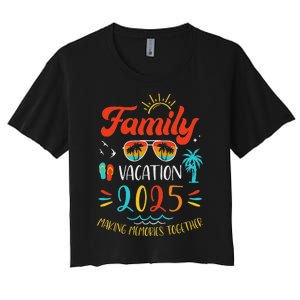 Family Vacation 2025 Holiday Summer Matching Group Women's Crop Top Tee