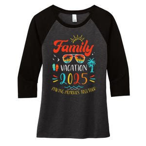 Family Vacation 2025 Holiday Summer Matching Group Women's Tri-Blend 3/4-Sleeve Raglan Shirt