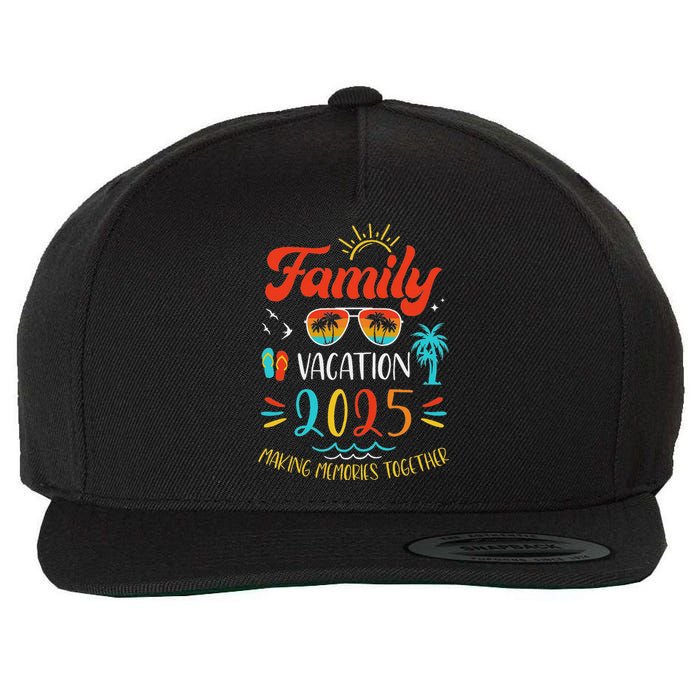 Family Vacation 2025 Holiday Summer Matching Group Wool Snapback Cap