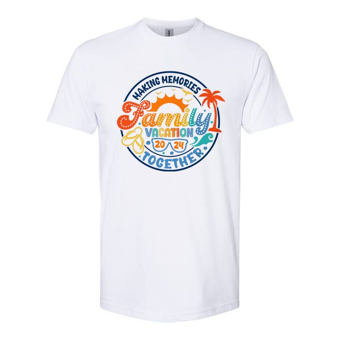 Family Vacation 2024 Creating Memories Together Softstyle CVC T-Shirt