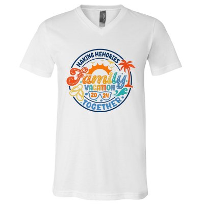 Family Vacation 2024 Creating Memories Together V-Neck T-Shirt