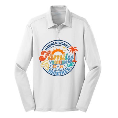 Family Vacation 2024 Creating Memories Together Silk Touch Performance Long Sleeve Polo