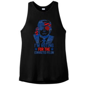 Funny Voting 2024 IM Voting For The Convicted Felon Ladies PosiCharge Tri-Blend Wicking Tank