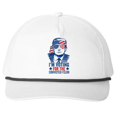 Funny Voting 2024 IM Voting For The Convicted Felon Snapback Five-Panel Rope Hat