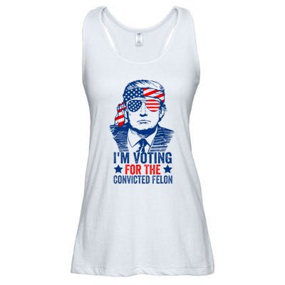 Funny Voting 2024 IM Voting For The Convicted Felon Ladies Essential Flowy Tank