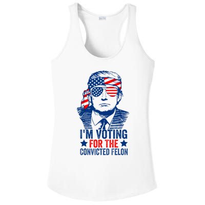 Funny Voting 2024 IM Voting For The Convicted Felon Ladies PosiCharge Competitor Racerback Tank