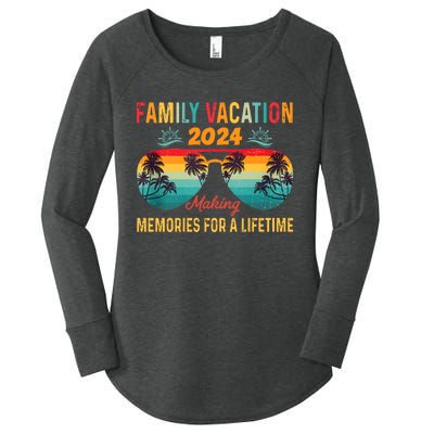 Family Vacation 2024 Family Cruise Matching Family Women's Perfect Tri Tunic Long Sleeve Shirt