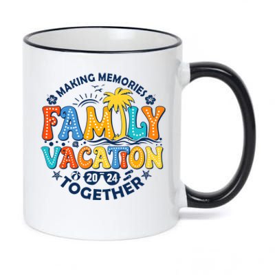 Family Vacation 2024 Making Memories Together 11oz Black Color Changing Mug