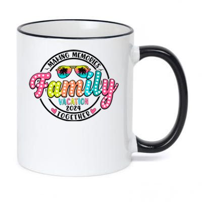 Family Vacation 2024 Summer Matching 11oz Black Color Changing Mug