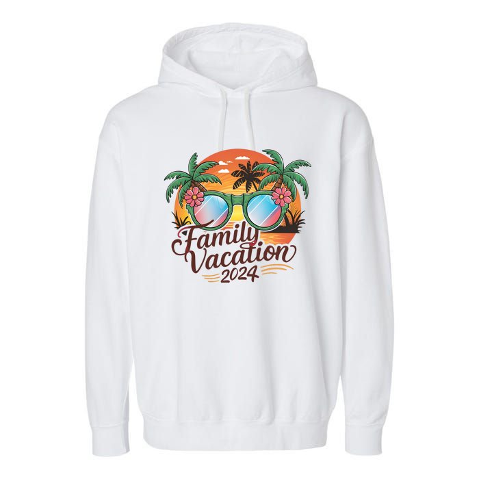 Family Vacation 2024 Summer Garment-Dyed Fleece Hoodie