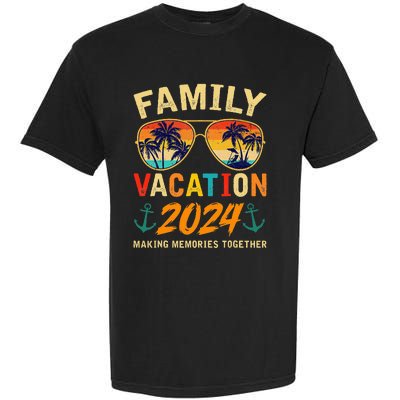 Family Vacation 2024 Beach Matching Summer Vacation 2024 Garment-Dyed Heavyweight T-Shirt