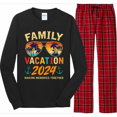 Family Vacation 2024 Beach Matching Summer Vacation 2024 Long Sleeve Pajama Set