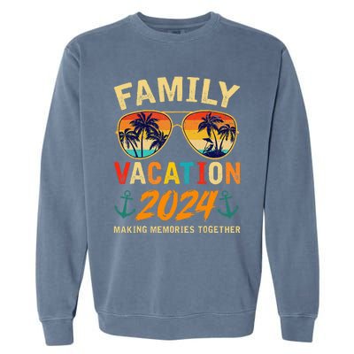 Family Vacation 2024 Beach Matching Summer Vacation 2024 Garment-Dyed Sweatshirt