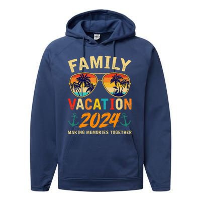 Family Vacation 2024 Beach Matching Summer Vacation 2024 Performance Fleece Hoodie