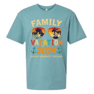 Family Vacation 2024 Beach Matching Summer Vacation 2024 Sueded Cloud Jersey T-Shirt