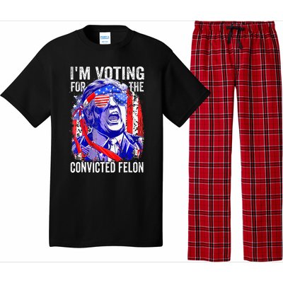 Funny Voting 2024 IM Voting For The Convicted Felon Pajama Set