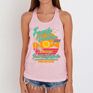 Family Vacation 2024 Ready Or Not Puerto Vallarta Here We Come Women's Knotted Racerback Tank