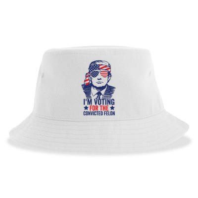 Funny Voting 2024 Im Voting For The Convicted Felon Sustainable Bucket Hat