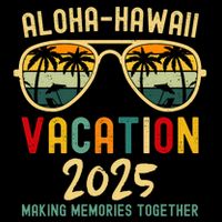 Family Vacation 2025 Aloha Hawaii Hawaiian Summer Matching 16 in Basic Backpack