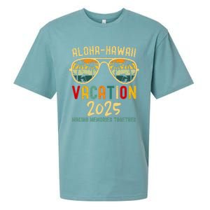 Family Vacation 2025 Aloha Hawaii Hawaiian Summer Matching Sueded Cloud Jersey T-Shirt