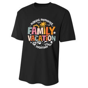 Family Vacation 2024 Beach Matching Family Summer Vacation Performance Sprint T-Shirt