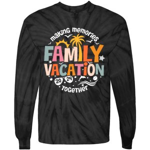 Family Vacation 2024 Beach Matching Family Summer Vacation Tie-Dye Long Sleeve Shirt