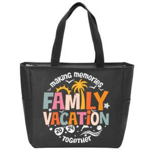 Family Vacation 2024 Beach Matching Family Summer Vacation Zip Tote Bag