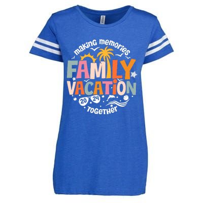 Family Vacation 2024 Beach Matching Family Summer Vacation Enza Ladies Jersey Football T-Shirt