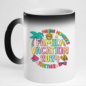 Family Vacation 2024 Summer Vibes 11oz Black Color Changing Mug