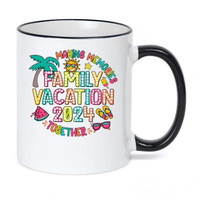 Family Vacation 2024 Summer Vibes 11oz Black Color Changing Mug