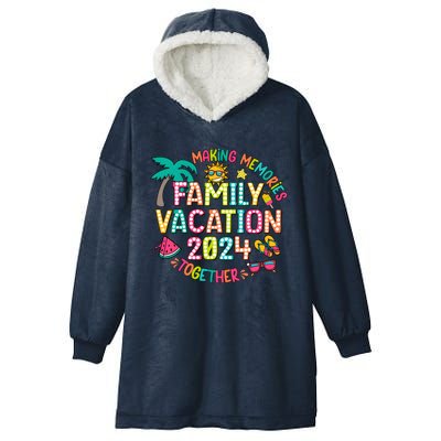 Family Vacation 2024 Summer Vibes Hooded Wearable Blanket