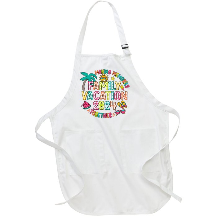 Family Vacation 2024 Summer Vibes Full-Length Apron With Pockets