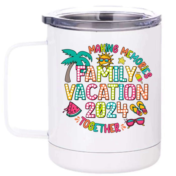 Family Vacation 2024 Summer Vibes 12 oz Stainless Steel Tumbler Cup