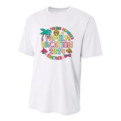 Family Vacation 2024 Summer Vibes Youth Performance Sprint T-Shirt