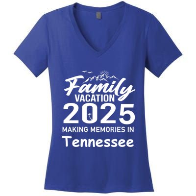 Family Vacation 2025 Making Memories Tennessee Summer Trip Gift Women's V-Neck T-Shirt