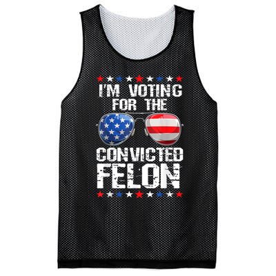 Funny Voting 2024 Im Voting For The Convicted Felon Mesh Reversible Basketball Jersey Tank