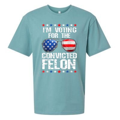 Funny Voting 2024 Im Voting For The Convicted Felon Sueded Cloud Jersey T-Shirt