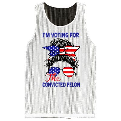 Funny Voting 2024 IM Voting For The Convicted Felon Mesh Reversible Basketball Jersey Tank