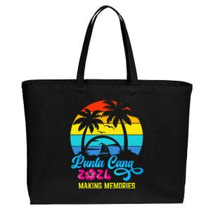 Family Vacation 2024 Dominican Republic Punta Cana Vacation Cotton Canvas Jumbo Tote