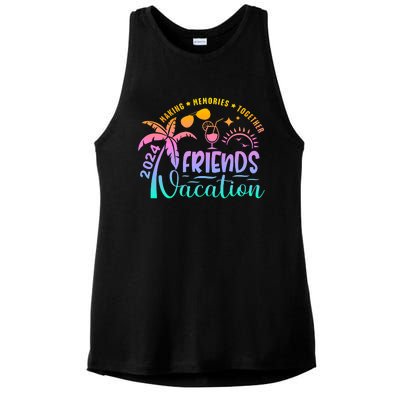 Friends Vacation 2024 Making Memories Together Ladies PosiCharge Tri-Blend Wicking Tank