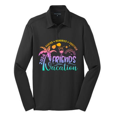 Friends Vacation 2024 Making Memories Together Silk Touch Performance Long Sleeve Polo