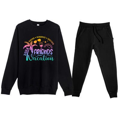 Friends Vacation 2024 Making Memories Together Premium Crewneck Sweatsuit Set