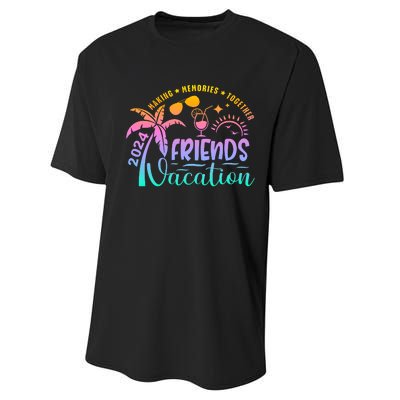 Friends Vacation 2024 Making Memories Together Performance Sprint T-Shirt